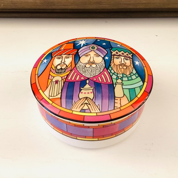 Mikasa Designer Christmas Trinket Box Three Wise Men By Dan Scannell MCM Japan - Picture 1 of 10